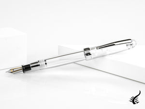 Taccia Spotlight Pure ClearFountain Pen, Resin, Grey, TSL-SSF-PC