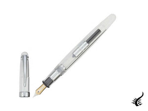 Stylo plume Taccia Spotlight Pure Clear, résine, gris, TSL-SSF-PC