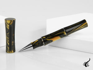 Tibaldi Bamboo Dust Rollerball pen, Resin, Black, Palladium, BMB-3D395-RB