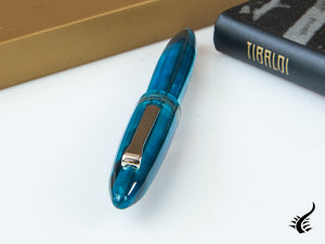 Tibaldi Bononia Bora Bora Fountain Pen, Blue, Palladium trim, BNN-18-FP