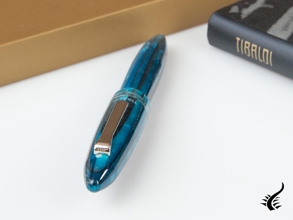 Tibaldi Bononia Bora Bora Rollerball pen, Resin, Blue, Palladium, BNN-18-RB