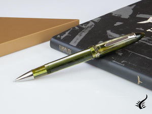 Tibaldi Bononia Martini Olive Rollerball pen, Resin, Green, Palladium, BNN-73-RB