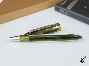 Tibaldi Bononia Martini Olive Rollerball pen, Resin, Green, Palladium, BNN-73-RB