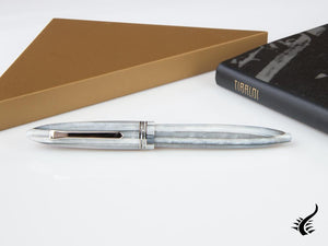 Tibaldi Bononia Pearl Mist Fountain Pen, Grey, Palladium trim, BNN-12-FP