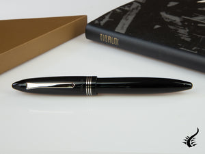 Tibaldi Bononia Rich Black Rollerball pen, Resin, Black, Palladium, BNN-237-RB