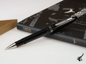 Tibaldi Bononia Rich Black Rollerball pen, Resin, Black, Palladium, BNN-237-RB