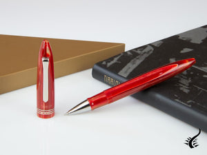 Tibaldi Bononia Seashell Mist Rollerball pen, Resin, Red, Palladium, BNN-72-RB