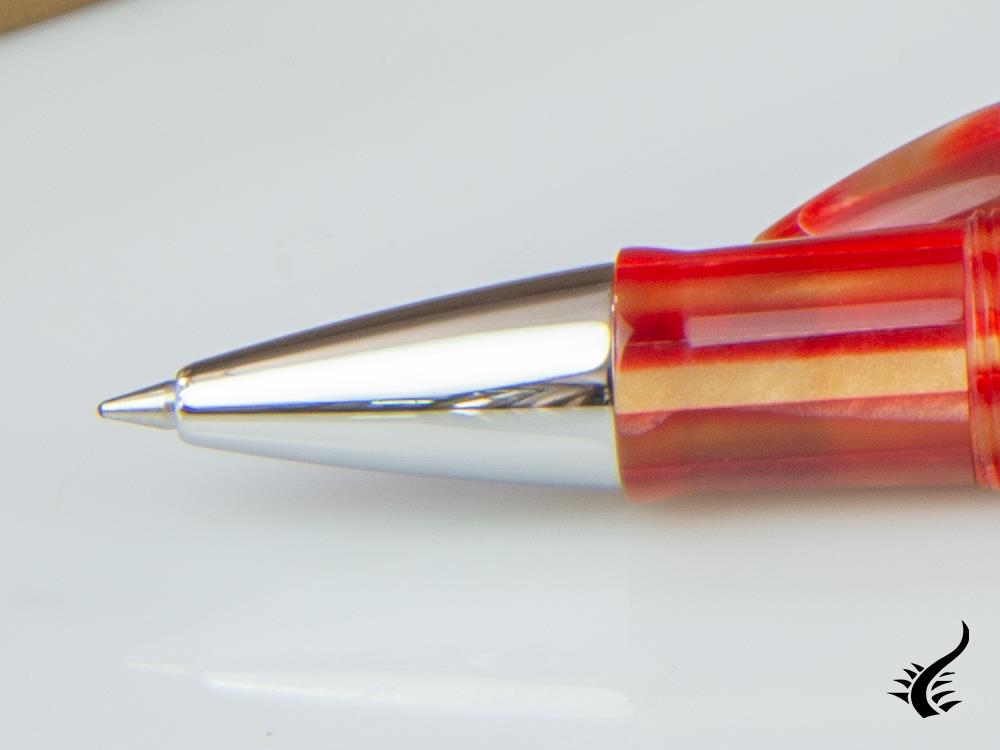 Tibaldi Bononia Seashell Mist Rollerball pen, Resin, Red, Palladium, BNN-72-RB