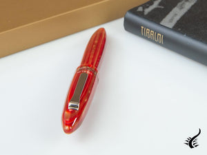 Tibaldi Bononia Seashell Mist Rollerball pen, Resin, Red, Palladium, BNN-72-RB