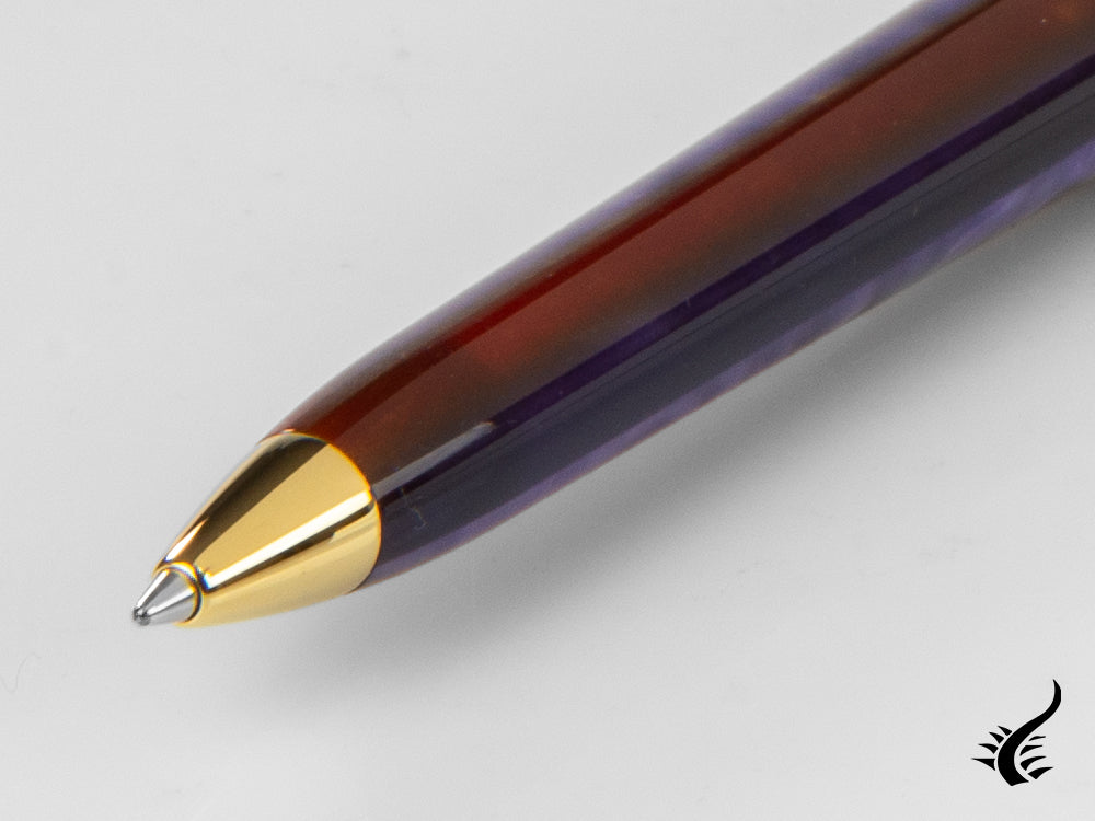 Tibaldi Bononia Seilan Ballpoint pen, Resin, Purple, 18k Gold trim, BNN-107-BP