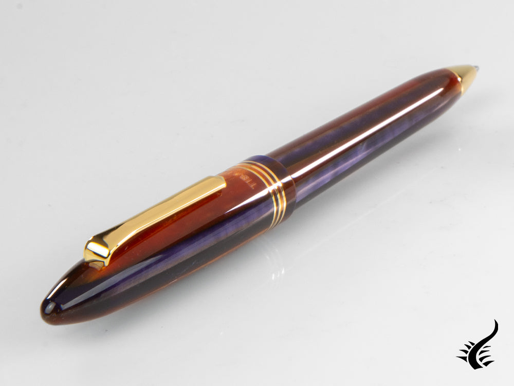 Tibaldi Bononia Seilan Ballpoint pen, Resin, Purple, 18k Gold trim, BNN-107-BP