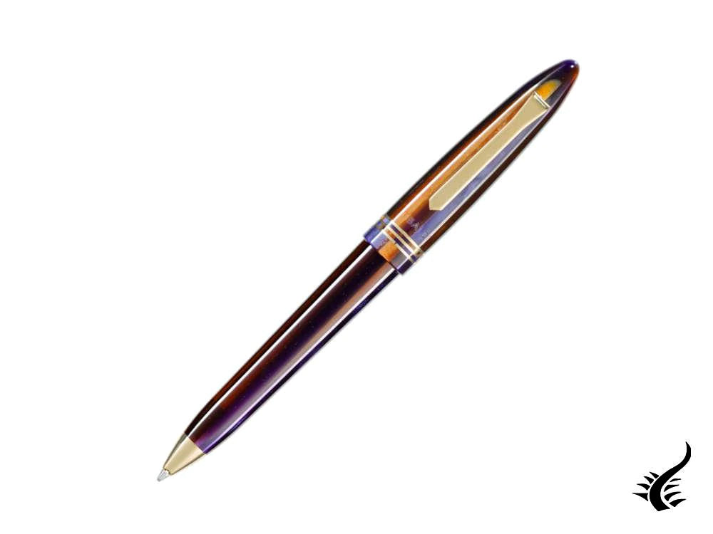 Tibaldi Bononia Seilan Ballpoint pen, Resin, Purple, 18k Gold trim, BNN-107-BP