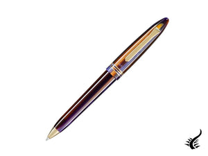 Stylo à bille Tibaldi Bononia Seilan, résine, violet, garniture en or 18 carats, BNN-107-BP