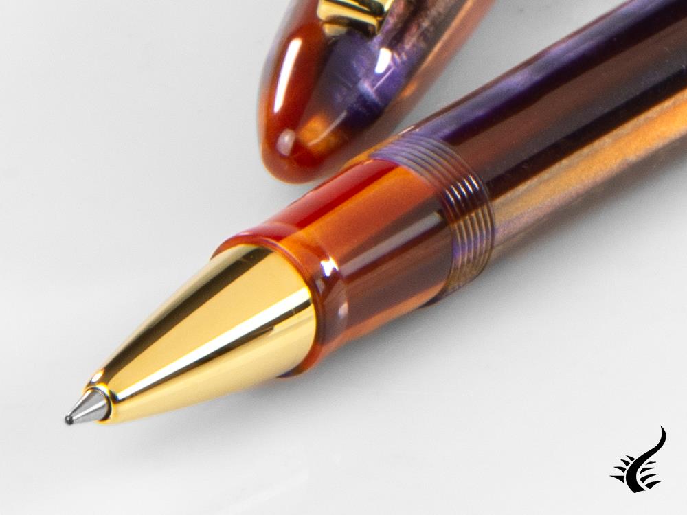 Tibaldi Bononia Seilan Rollerball pen, Resin, Purple, 18k Gold trim, BNN-107-RB