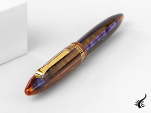 Tibaldi Bononia Seilan Rollerball pen, Resin, Purple, 18k Gold trim, BNN-107-RB