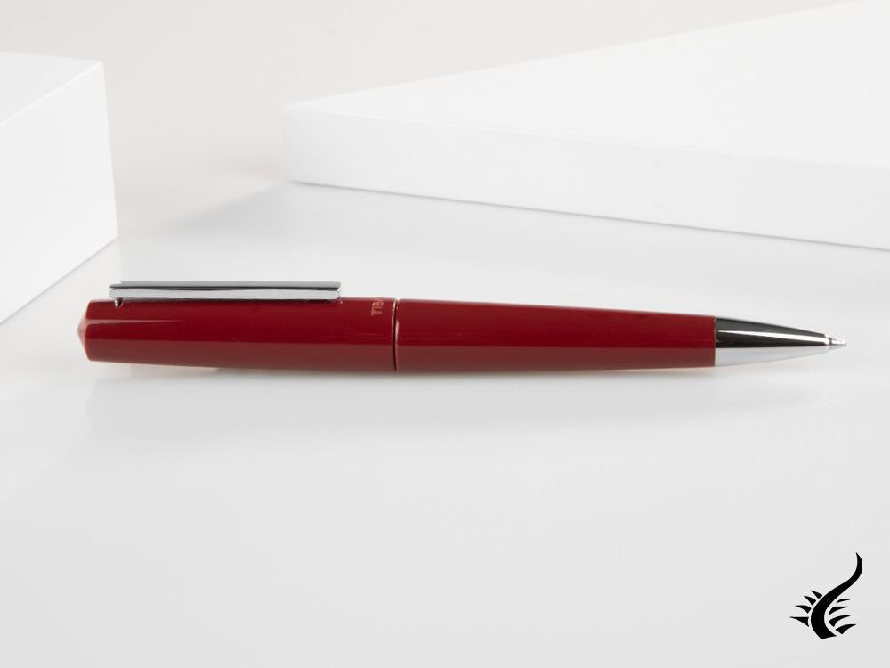 Tibaldi Infrangibile Ballpoint pen, Resin, Deep Red, Steel, INFR-2640-BP