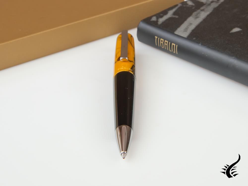 Tibaldi Infrangibile Chrome Yellow Ballpoint pen, Resin, Black, INFR-321-BP