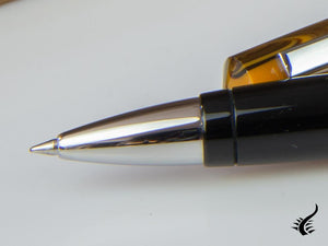 Tibaldi Infrangibile Chrome Yellow Rollerball pen, Resin, Black, INFR-321-RB