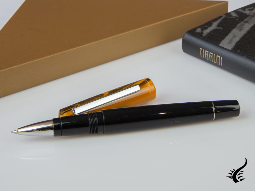 Tibaldi Infrangibile Chrome Yellow Rollerball pen, Resin, Black, INFR-321-RB