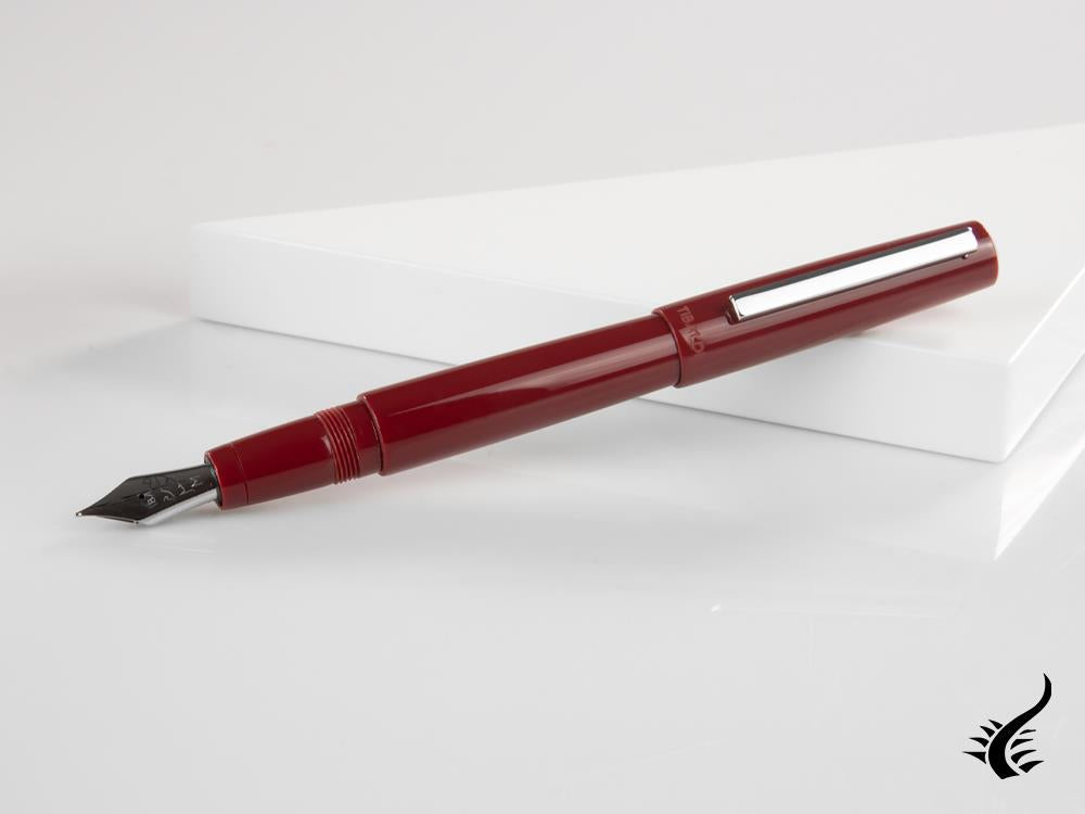 Tibaldi Infrangibile Fountain Pen, Deep Red, Steel, INFR-2640-FP