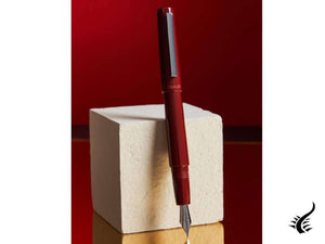 Tibaldi Infrangibile Fountain Pen, Deep Red, Steel, INFR-2640-FP