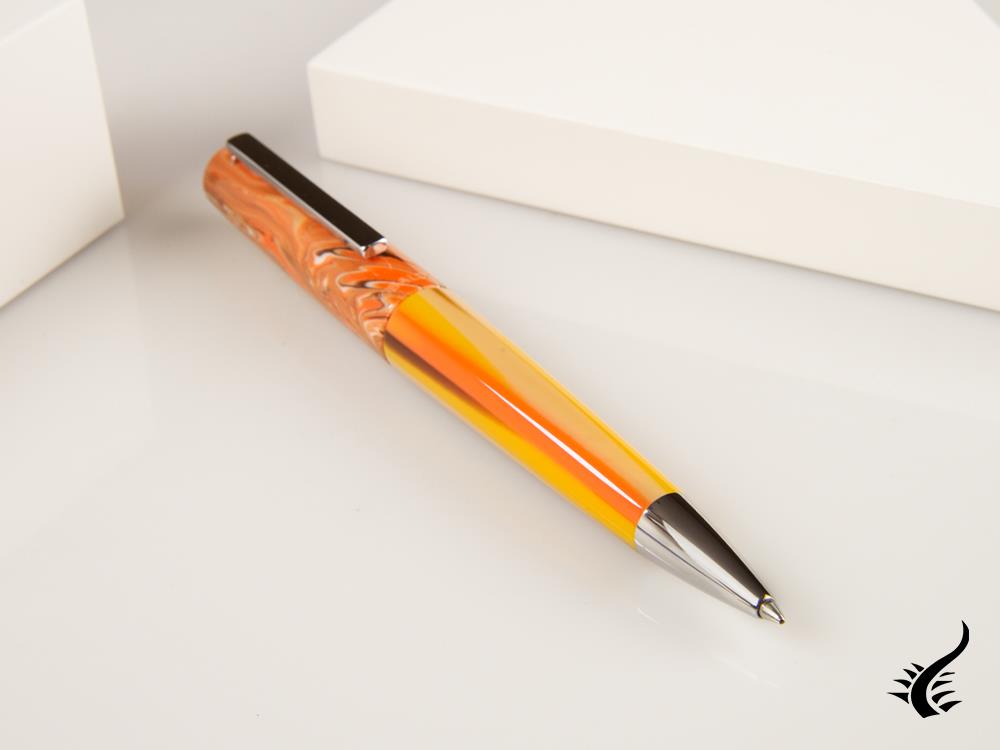 Stylo bille Tibaldi Infrangibile Ginger Beige, Résine, Orange, INFR-371-BP