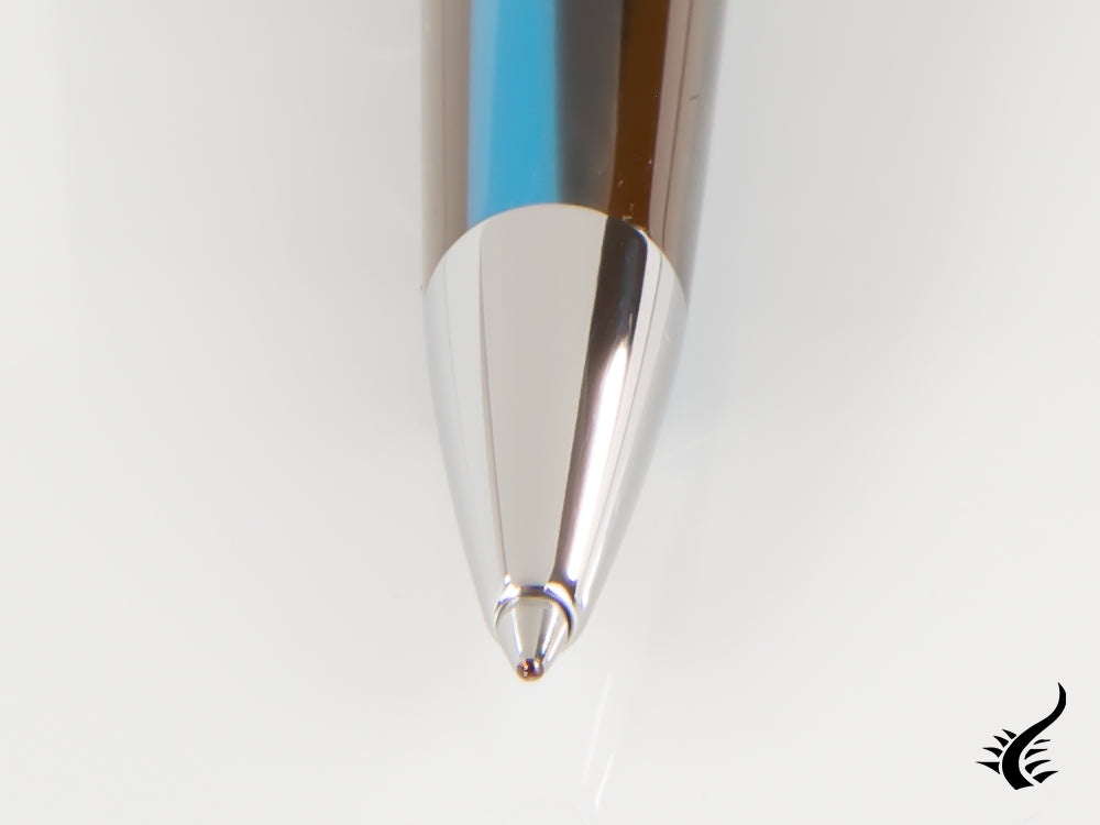 Tibaldi Infrangibile Peacock Blue Ballpoint pen, Resin, Blue, INFR-358-BP