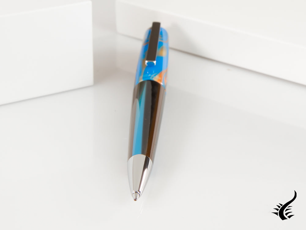 Tibaldi Infrangibile Peacock Blue Ballpoint pen, Resin, Blue, INFR-358-BP