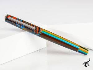 Tibaldi Infrangibile Peacock Blue Fountain Pen, Resin, Blue, INFR-358-FP