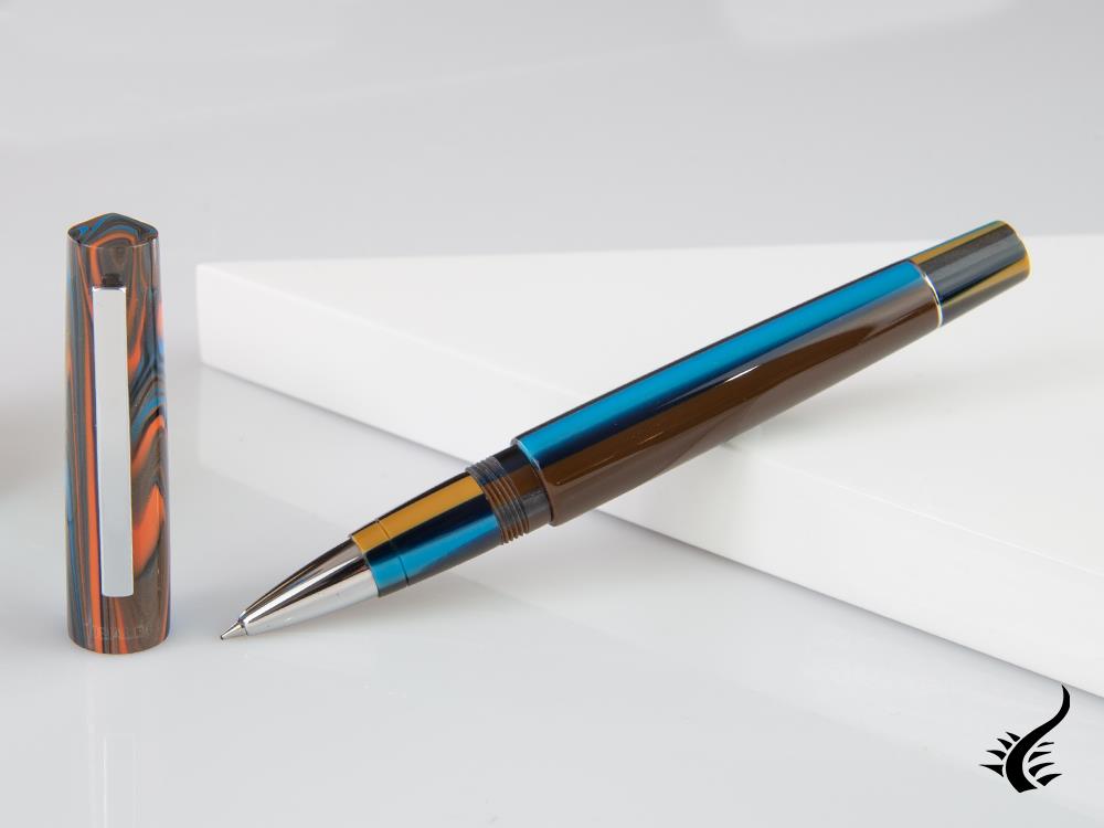 Tibaldi Infrangibile Peacock Blue Rollerball pen, Resin, Blue, INFR-358-RB