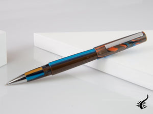 Tibaldi Infrangibile Peacock Blue Rollerball pen, Resin, Blue, INFR-358-RB