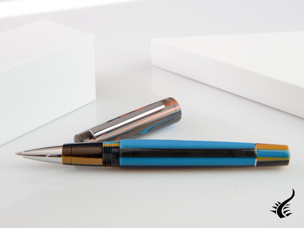 Tibaldi Infrangibile Peacock Blue Rollerball pen, Resin, Blue, INFR-358-RB