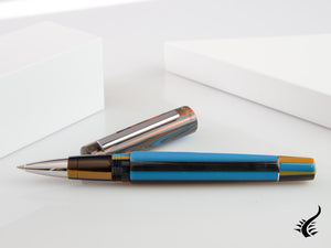 Tibaldi Infrangibile Peacock Blue Rollerball pen, Resin, Blue, INFR-358-RB