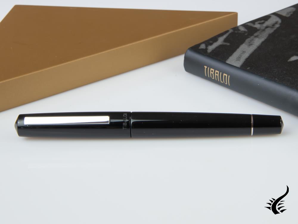 Stylo plume Tibaldi Infrangibile Rich Black, résine, INFR-237-FP