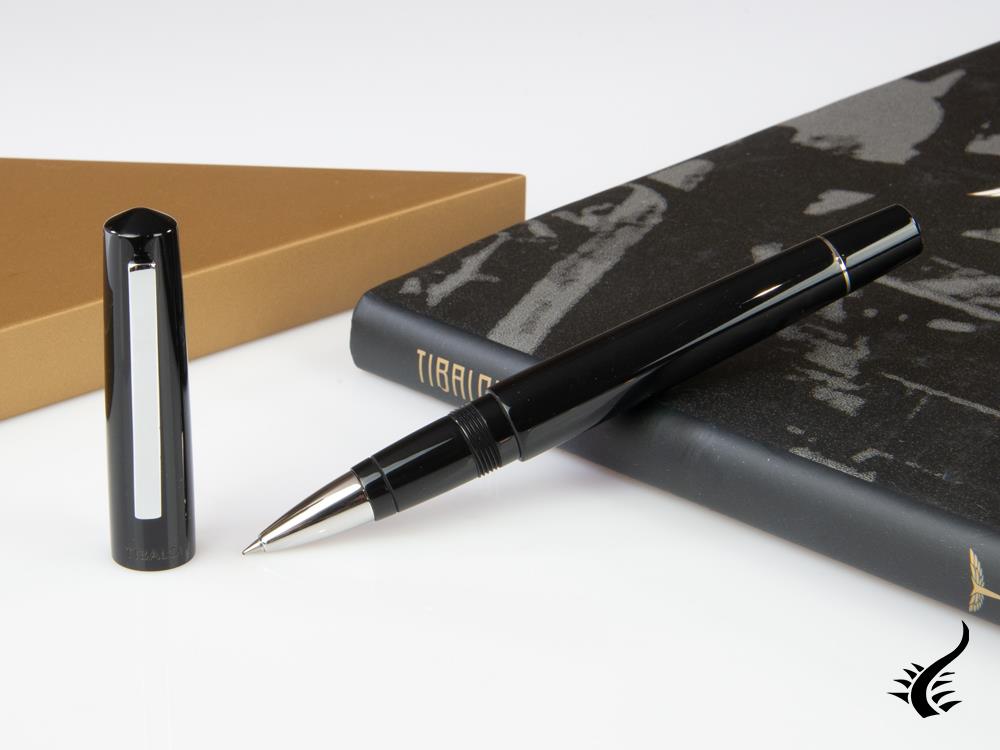 Stylo roller Tibaldi Infrangibile Rich Black, Résine, INFR-237-RB