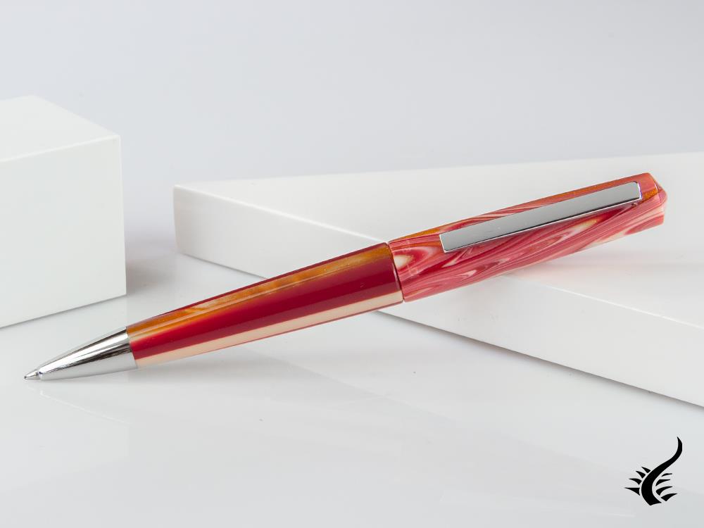 Stylo bille Tibaldi Infrangibile Russet Rouge, Résine, Rose, INFR-359-BP