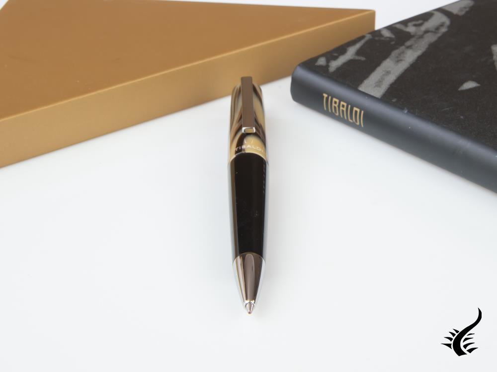 Tibaldi Infrangibile Taupe Grey Ballpoint pen, Resin, Black, INFR-324-BP