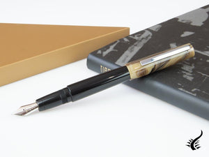 Tibaldi Infrangibile Taupe Grey Fountain Pen, Resin, Black, INFR-324-FP