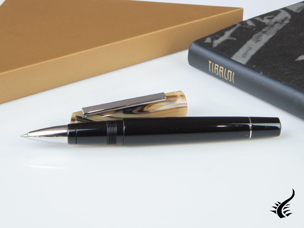 Tibaldi Infrangibile Taupe Grey Rollerball pen, Resin, Black, INFR-324-RB