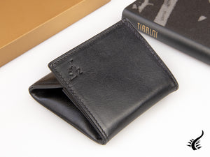 Tibaldi Leather Coin Pouch, Black, Leather, Cotton, LTM-CP