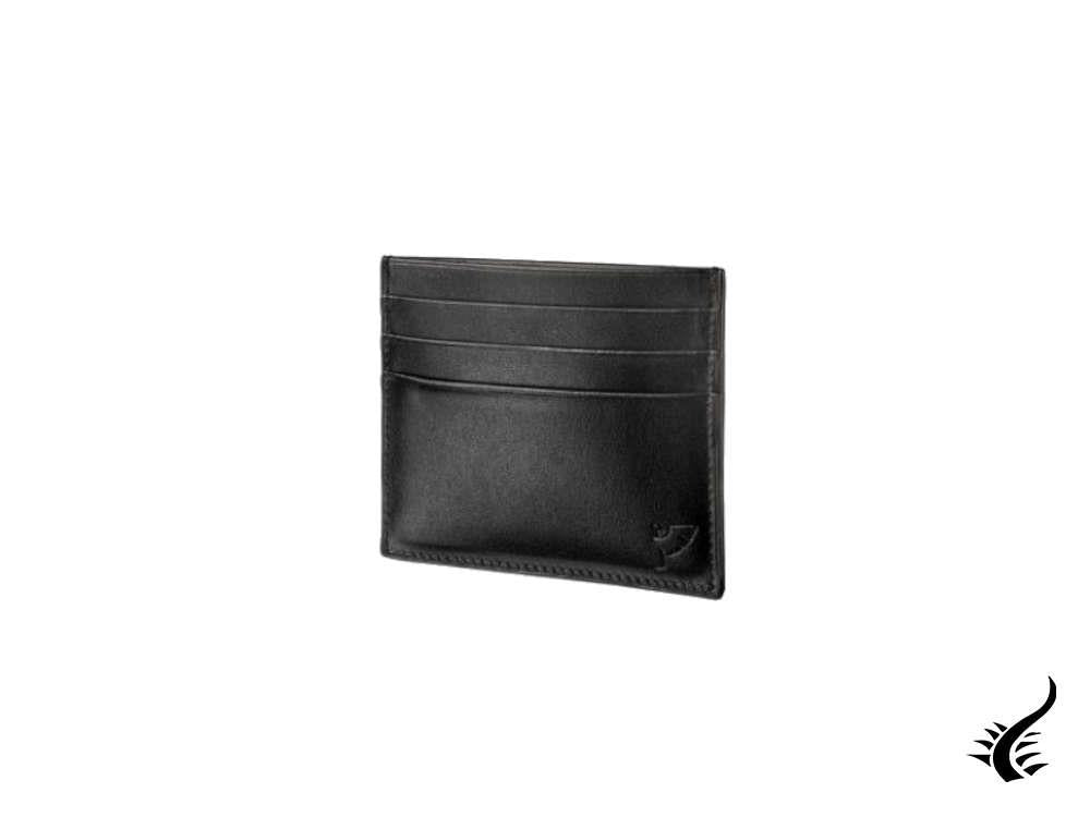 Tibaldi Leather Credit card holder, Leather, Cotton, Black, 7 Cards, LTM-CCC