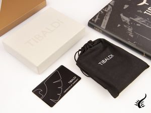 Tibaldi Leather Wallet, Black, Leather, Cotton, 6 Cards, LTM-OWALL