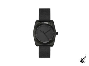 Tibaldi Men's Quartz Watch, Black, 39mm x 46mm, Fabric strap, TMM-PVD-GG