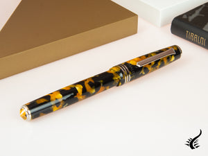 Stylo plume Tibaldi Nº60 Amber Yellow, attributs palladiés, N60-550-FP