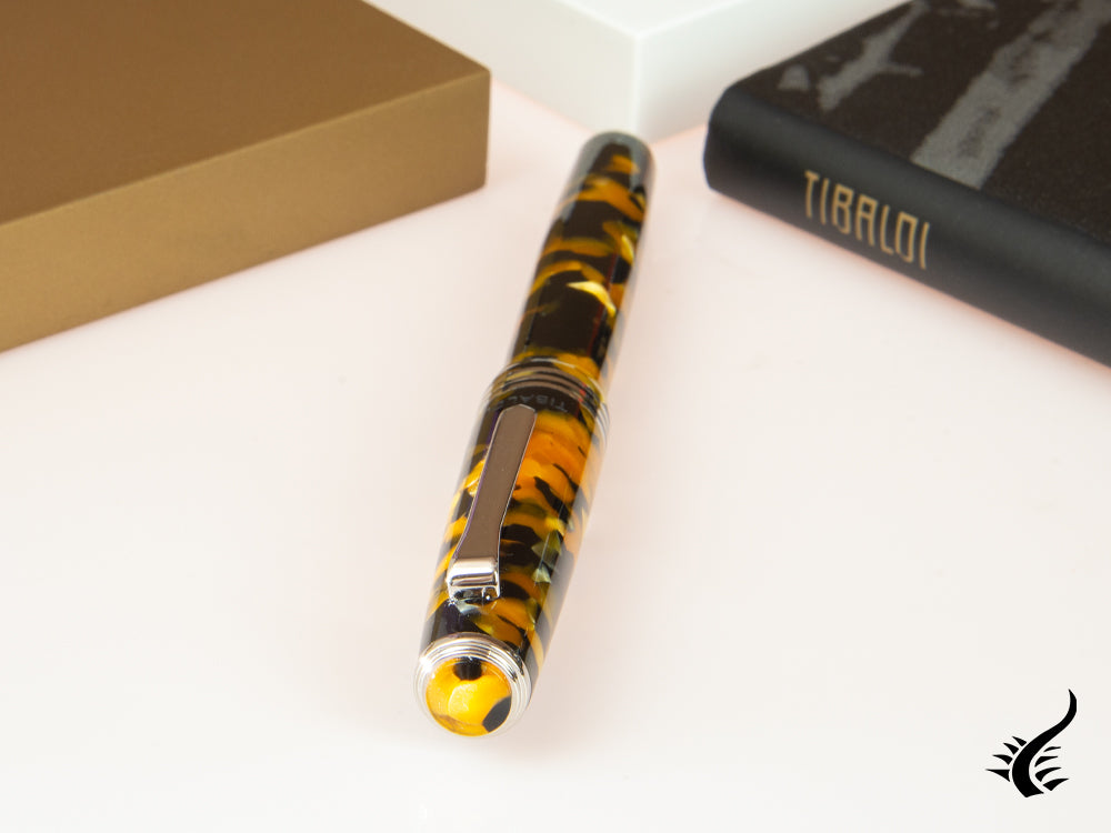 Tibaldi Nº60 Amber Yellow Fountain Pen, Palladium trim, N60-550-FP