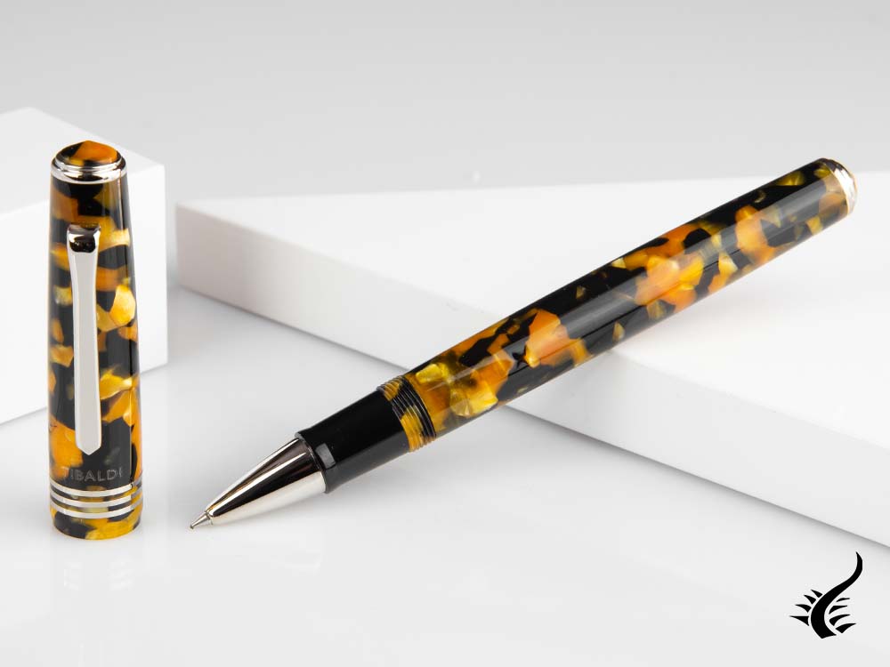 Tibaldi Nº60 Amber Yellow Rollerball pen, Resin, Palladium, N60-550-RB