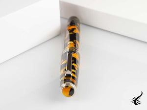 Stylo roller Tibaldi Nº60 Amber Yellow, Résine, Palladium, N60-550-RB