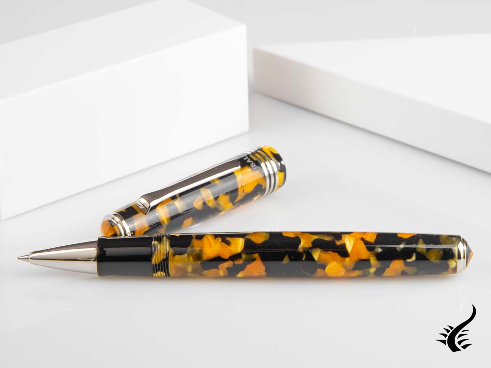 Tibaldi Nº60 Amber Yellow Rollerball pen, Resin, Palladium, N60-550-RB