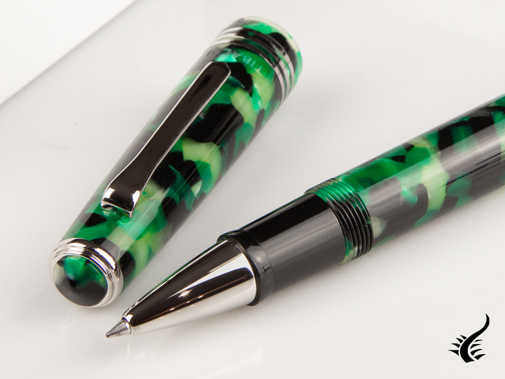 Stylo roller Tibaldi Nº60 Emerald Green, Résine, Vert, Palladium, N60-489-RB