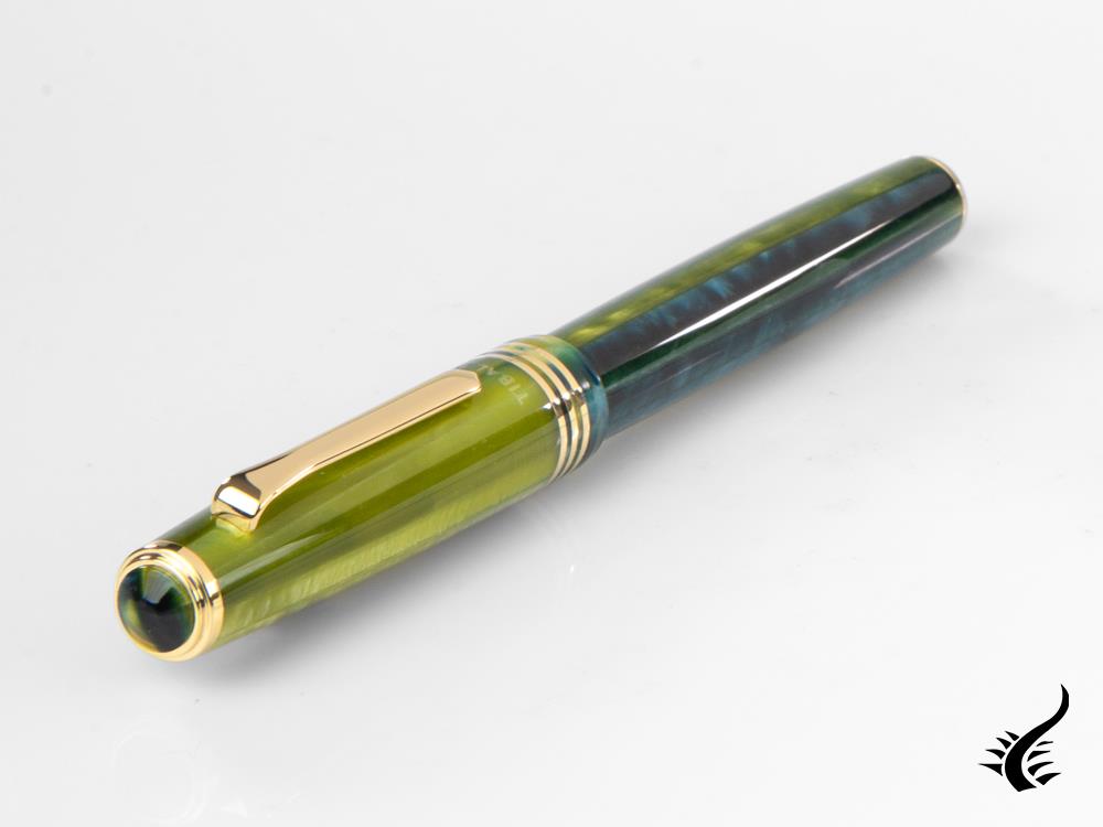 Tibaldi Nº60 Retro Zest Fountain Pen, Green, 18k Gold trim, N60-99-FP